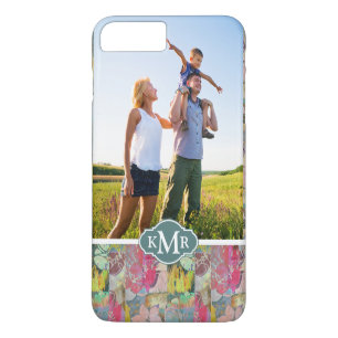 Benutzerdefinierte Foto- und Monogramm-Kunst im fl iPhone 8 Plus/7 Plus Hülle