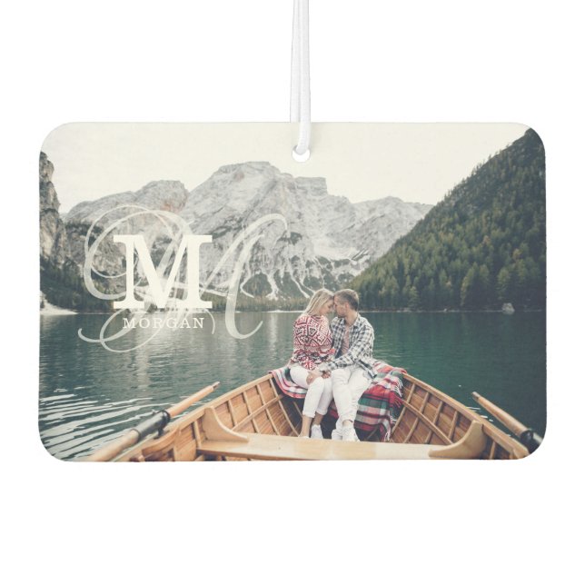 Benutzerdefinierte Foto- und Name-Gastgeschenk Hoc Autolufterfrischer (Vorderseite)