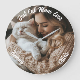 Benutzerdefinierte Foto- und Namensklemme - Gesche Große Wanduhr