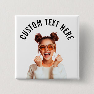 Benutzerdefinierte Foto- und Text-Anstecknadel/ Button