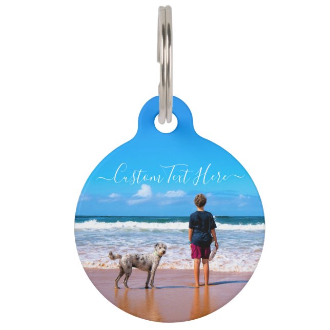 Benutzerdefinierte Foto- und Text-Pet-ID Markierun Haustiermarke (Vorderseite)