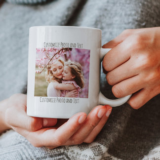 Benutzerdefinierte Foto- und Text-Tasse | Geschenk Kaffeetasse