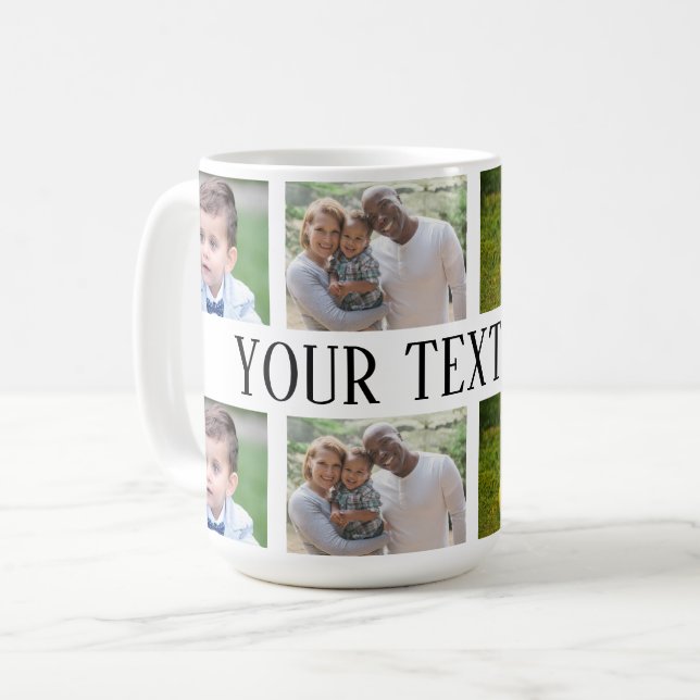 Benutzerdefinierte Foto- und Text-Tasse, Personali Kaffeetasse (Vorderseite Links)