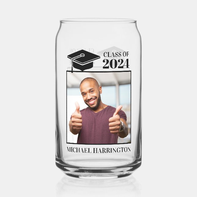 Benutzerdefinierte Foto- und Textfarbe Dosenglas (Rückseite)