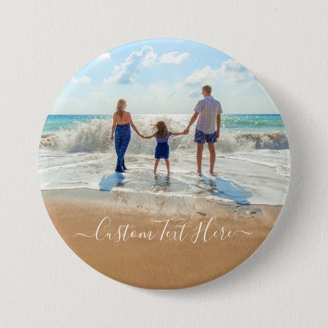 Benutzerdefinierte Foto- und Textschaltfläche Gesc Button (Vorderseite)