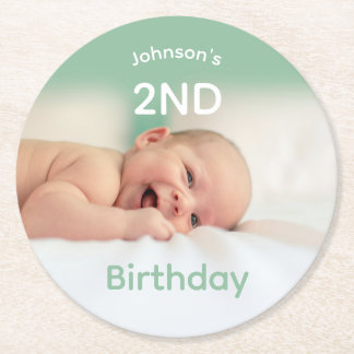 Benutzerdefinierte Fotocoaster zum Kindergeburtsta Runder Pappuntersetzer