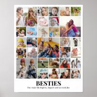 Benutzerdefinierte Fotocollage 30 Bilder Raster 11