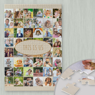 Benutzerdefinierte Fotocollage 40 Bilder This is U Puzzle