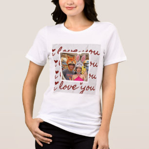 Benutzerdefinierte Fotocollage Ästhetisches Paar T Tri-Blend Shirt