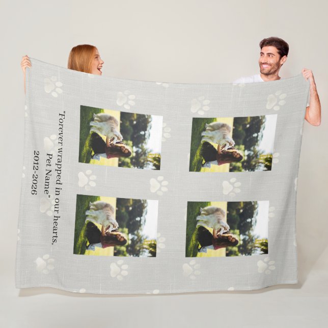 Benutzerdefinierte Fotocollage-Erinnerungsdecke au Fleecedecke (Beispiel)