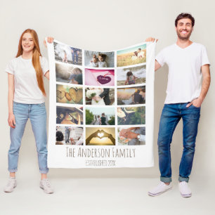 Benutzerdefinierte FotoCollage Fleecedecke