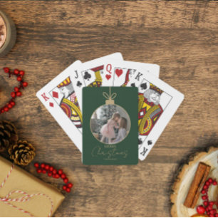 benutzerdefinierte Fotocollage Frohe Weihnachten C Spielkarten
