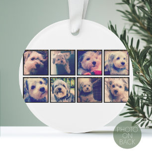 Benutzerdefinierte Fotocollage mit quadratischen F Ornament