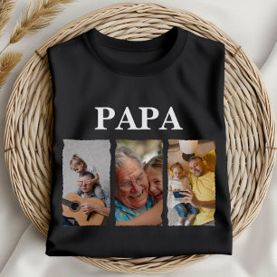 Benutzerdefinierte Fotocollage Papa – Personalisie T-Shirt