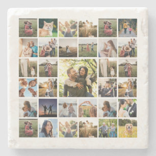 Benutzerdefinierte FotoCollage Steinuntersetzer