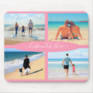 Benutzerdefinierte Fotocollage Text Familie Liebe Mousepad