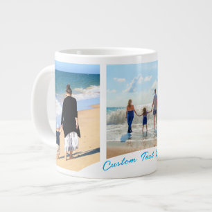 Benutzerdefinierte Fotocollage-Text-Tasse Ihre Fot Jumbo-Tasse