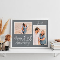 Benutzerdefinierte Fotocollage zum 10. Hochzeitsta