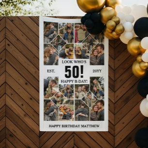Benutzerdefinierte Fotocollage zum 50. Geburtstag  Banner