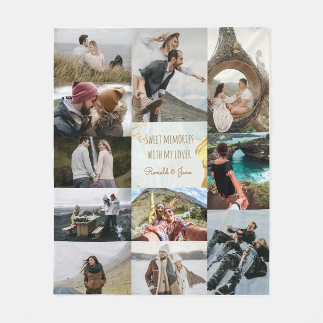 Benutzerdefinierte Fotodecke | Personalisierte Kus Fleecedecke (Vorderseite)