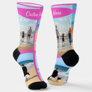 Benutzerdefinierte Fotolage-Socken für Fotos und T Socken