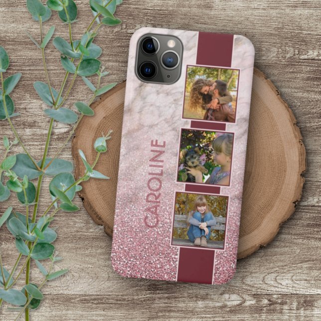 Benutzerdefinierte Fotomaterial-Collage im rosa Mu Case-Mate iPhone Hülle (Von Creator hochgeladen)