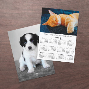 Benutzerdefinierte Fotos 2026 Kalender glücklich N Feiertagskarte