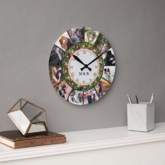 Benutzerdefinierte Fotos Collage Uhr | Geschenk fü