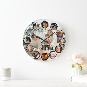 Benutzerdefinierte Fotos Collage Uhr Geschenk fü