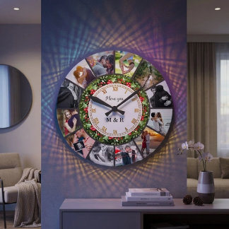 Benutzerdefinierte Fotos Collage Uhr | Geschenk fü