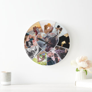 Benutzerdefinierte Fotos Collage Uhr | Geschenk fü