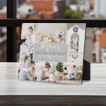 Benutzerdefinierte Fotos Mama Sie sind die beste | Fotoplatte<br><div class="desc">Laden Sie einfach 6 Ihrer wertvollsten Fotos von Ihrem Rechner oder Ihrem Handy auf diese moderne, elegante Foto-Plakette für Mütter hoch, die den Text "Mama" in einem eleganten, handgeschriebenen Skript "You're the best" auf einem hellrosa Blockhintergrund enthält, der in jede beliebige Farbe geändert werden kann. Personalisieren Sie die Nachricht und...</div>