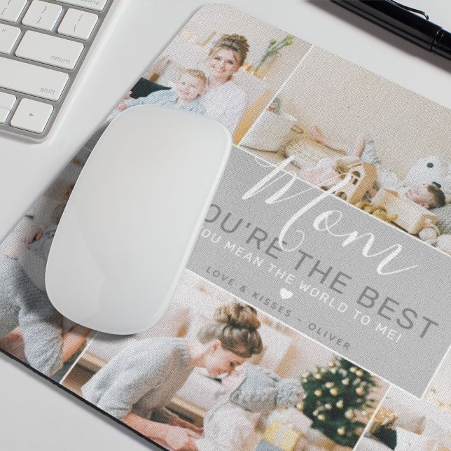 Benutzerdefinierte Fotos Mama Sie sind die beste | Mousepad (Von Creator hochgeladen)