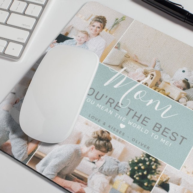 Benutzerdefinierte Fotos Mama Sie sind die beste | Mousepad (Von Creator hochgeladen)