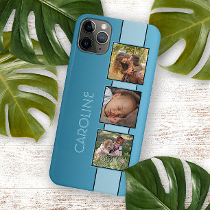 Benutzerdefinierte Fotos Name auf Aqua Türkis Blau iPhone 16 Pro Max Hülle