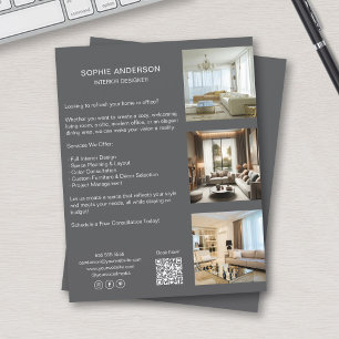 Benutzerdefinierte Fotos QR-Code Social Media Prof Flyer