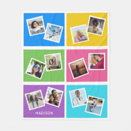 Benutzerdefinierte Fotos und Namenskollektoren Fleecedecke