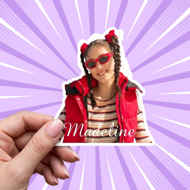 Benutzerdefinierte Fotosticker | Personalisierte V Aufkleber (Remove background, add name, adjust text color, size, and position to fit your image.)