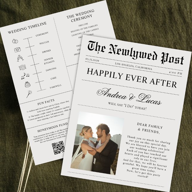 Benutzerdefinierte Fotozeitung & Hochzeitsprogramm (Von Creator hochgeladen)