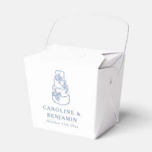 Benutzerdefinierte französische blaue Doodle-Minim Geschenkschachtel