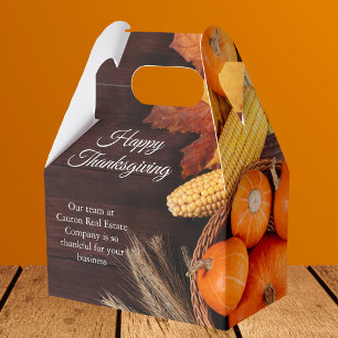 Benutzerdefinierte Frohe Erntedank-Kürbisse Firmen Geschenkschachtel