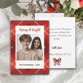 Benutzerdefinierte Frohe Feiertage Lustige Kariert Feiertagskarte