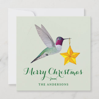 Benutzerdefinierte Frohe Weihnachten Kolibri Feier