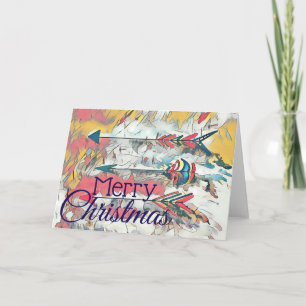 Benutzerdefinierte Frohe Weihnachts-Grußkarte Feiertagskarte