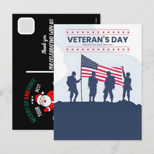 Benutzerdefinierte Frohen Veterans Day! Dankeschön Feiertagspostkarte