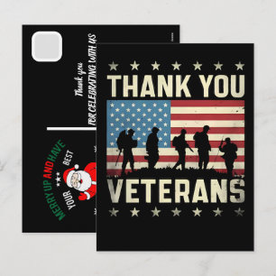 Benutzerdefinierte Frohen Veterans Day! Dankeschön Feiertagspostkarte