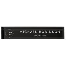 Benutzerdefinierte Führungskraft Beruflich Schwarz Namensplakette