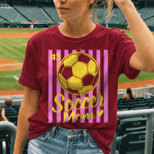 Benutzerdefinierte Fußballmutter mit Namen und Num T-Shirt