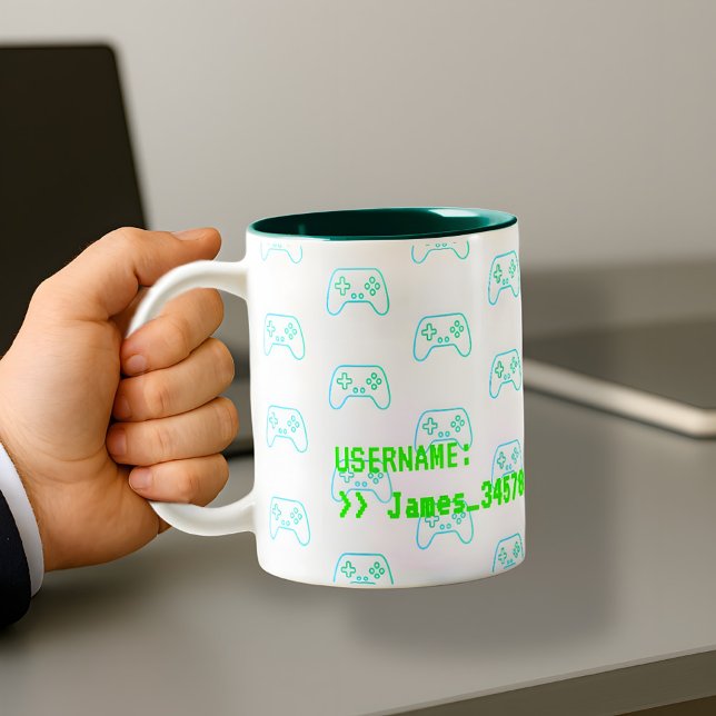 Benutzerdefinierte Gamer-Tasse - Wiederholte Spiel Zweifarbige Tasse (Von Creator hochgeladen)