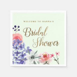 Benutzerdefinierte Gartenparty-Blumen-Braut-Shower Serviette